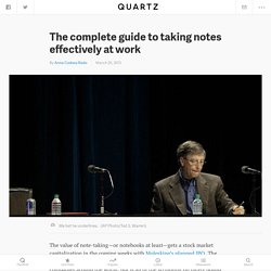 The complete guide to taking notes effectively at work