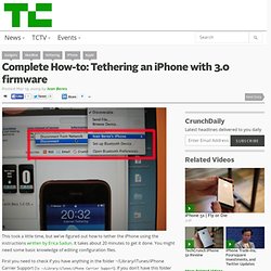 Complete How-to: Tethering an iPhone with 3.0 firmware