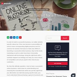 The Complete Toolkit for a Thriving Online Business
