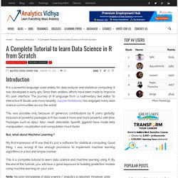 A Complete Tutorial to learn Data Science in R from Scratch