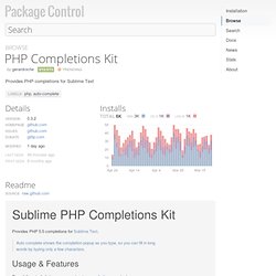 PHP Completions Kit