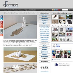 12 Complex 3D Sculptures Cut from Single Sheets of Paper & Dornob