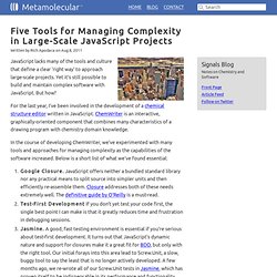 Five Tools for Managing Complexity in Large-Scale JavaScript Projects
