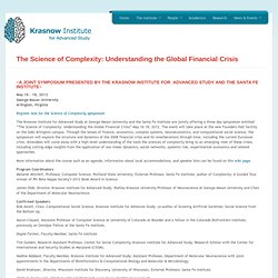 The Science of Complexity: Understanding the Global Financial Crisis