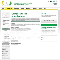 Compliance and organisations