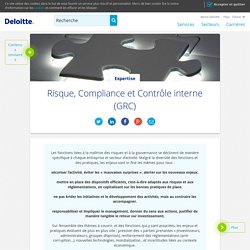 Risque, Compliance et Contrôle interne