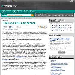 What is ITAR and EAR compliance