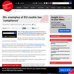 20+ examples of EU cookie law 'compliance'