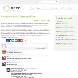 Compliance and Interoperability » Open Compute Project