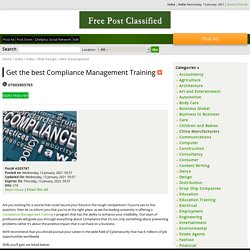Get the best Compliance Management Training - India , India