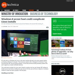 Windows 8 secure boot could complicate Linux installs (Build 20110920042010)