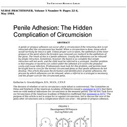 Penile Adhesion: The Hidden Complication of Circumcision