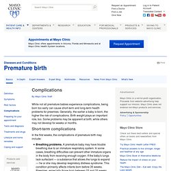Premature birth: Complications