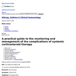 A practical guide to the monitoring and management of the complications of systemic corticosteroid therapy