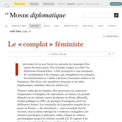 Le « complot » féministe, par Gisèle Halimi (Le Monde diplomatique, août 2003)
