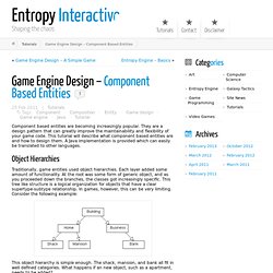 Game Engine Design – Component Based Entities ← Entropy Interactive