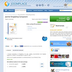 Joomla Drag&Drop Extension - Extensions, addons, plugins, bridges for Joomla 1.5, 1.6 and 1.7 by JoomPlace