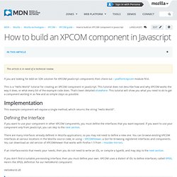 How to build an XPCOM component in Javascript
