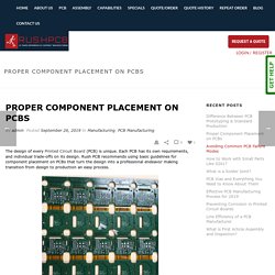 Proper Component Placement on PCBs