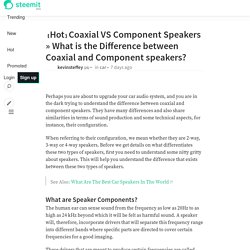 【Hot】Coaxial VS Component Speakers » What is the Difference between Coaxial and Component speakers?