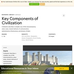 Key Components of Civilization - National Geographic Society