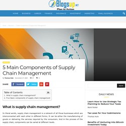 5 Main Components of Supply Chain Management - blogsup.net - Plan to action