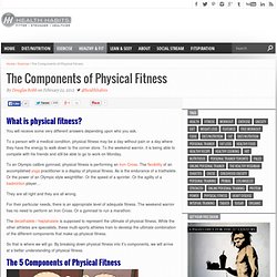 The Components of Physical Fitness