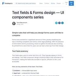 Text fields & Forms design — UI components series - Prototypr