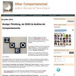 Design Thinking, da IDEO & Análise do Comportamento