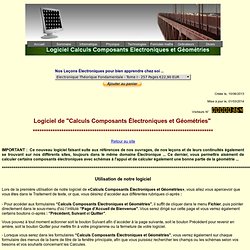 Logiciel de Calculs Composants Électroniques et Géométries