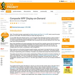 Composite WPF Display-on-Demand
