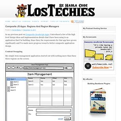 Composite JS Apps: Regions And Region Managers