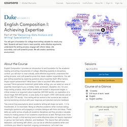 English Composition I: Achieving Expertise