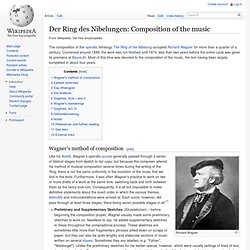 Der Ring des Nibelungen: Composition of the music