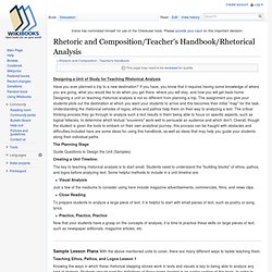 Rhetoric and Composition/Teacher's Handbook/Rhetorical Analysis