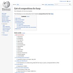 List of compositions for harp