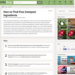 How to Find Free Compost Ingredients