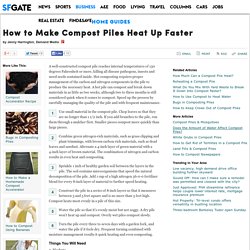 How to Make Compost Piles Heat Up Faster