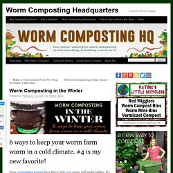 Worm Composting in the Winter. 6 Ways to keep your Worm Farm Warm. #4 is my new favorite!Worm Composting Headquarters