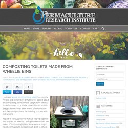 Composting Toilets Made From Wheelie Bins