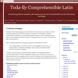Todally Comprehensible Latin: CI Reading Strategies