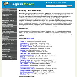 Free Online Reading Comprehension Exercises