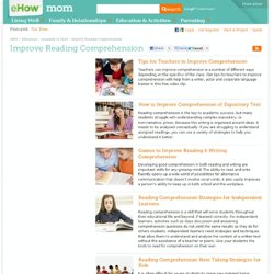 Improve Reading Comprehension - How To Information