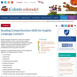 Reading Comprehension Skills for English Language Learners