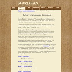 Reading Comprehension - Literature - Louis Sachar's Holes Comprehension Companion