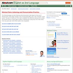 Minimal pairs for English - Listening Exercises - Listening Comprehension for the Pronunciation differences between Phonemes