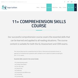 Comprehension Skills Course - Tops Tuition