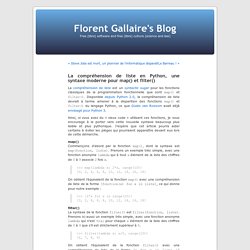 La compréhension de liste en Python, une syntaxe moderne pour map() et filter()