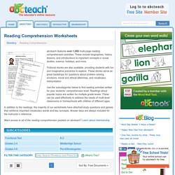 Reading Comprehension - Printables & Worksheets - Fiction, Non-Fiction, Holidays page 1