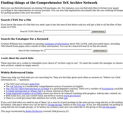 Search the Comprehensive TeX Archive Network